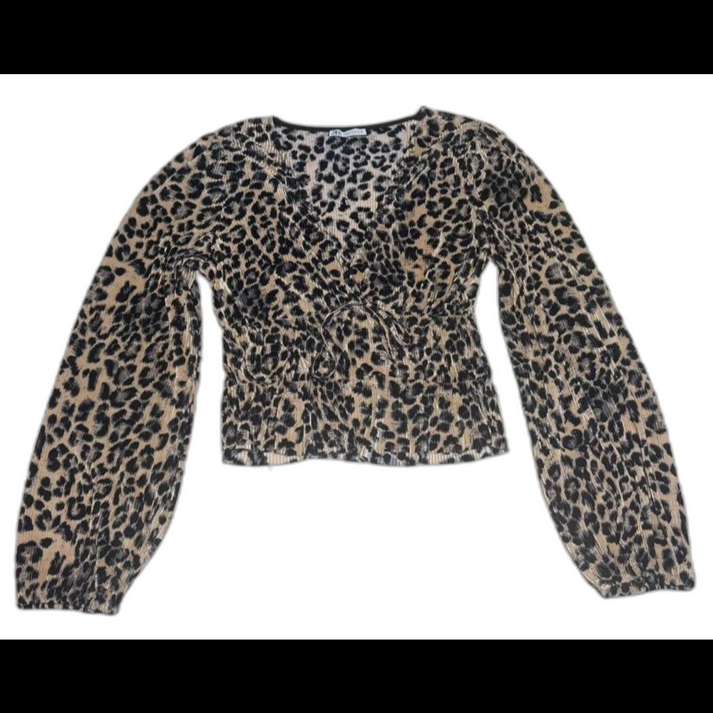 Zara Crop Top Cinched Waist NWOT size M